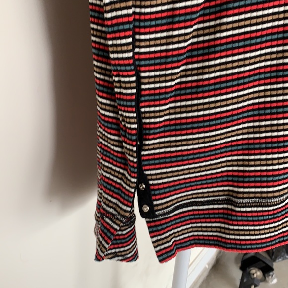Striped long sleeve tunic with side snaps - Picture 3 of 8